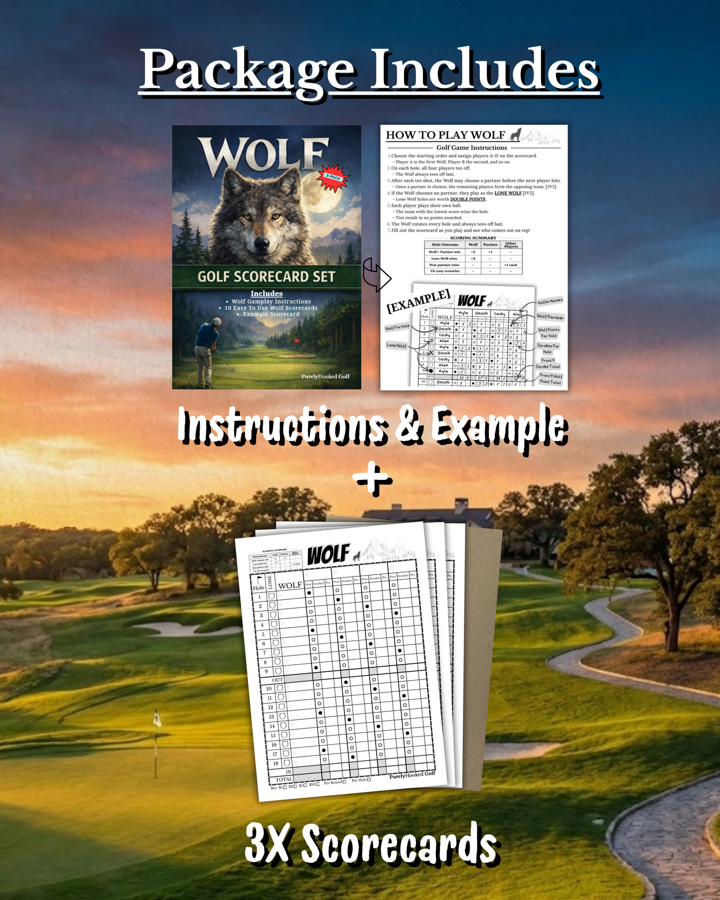 Wolf Golf Scorecards