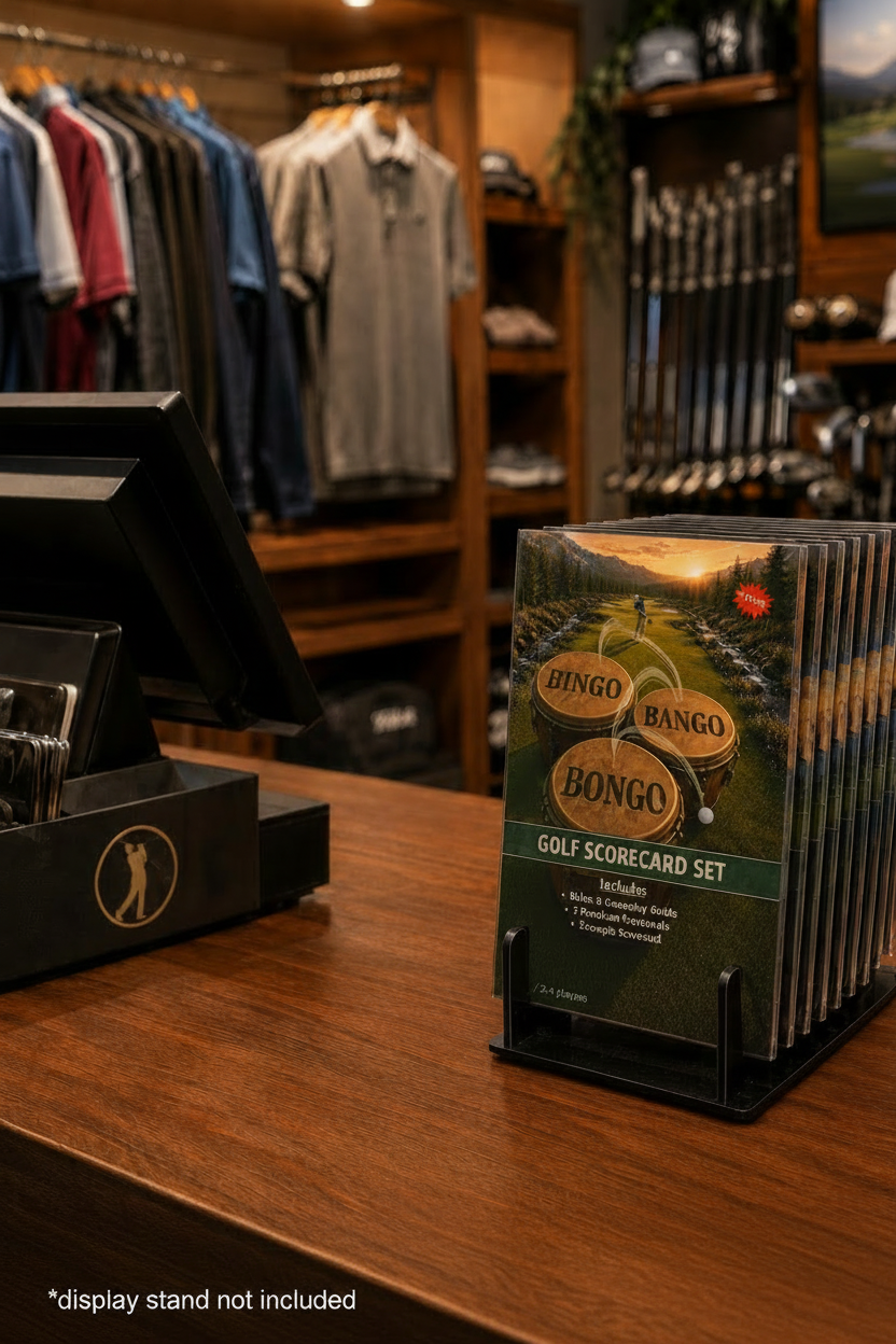 Bingo Bango Bongo Golf Scorecard Sets - Wholesale Case