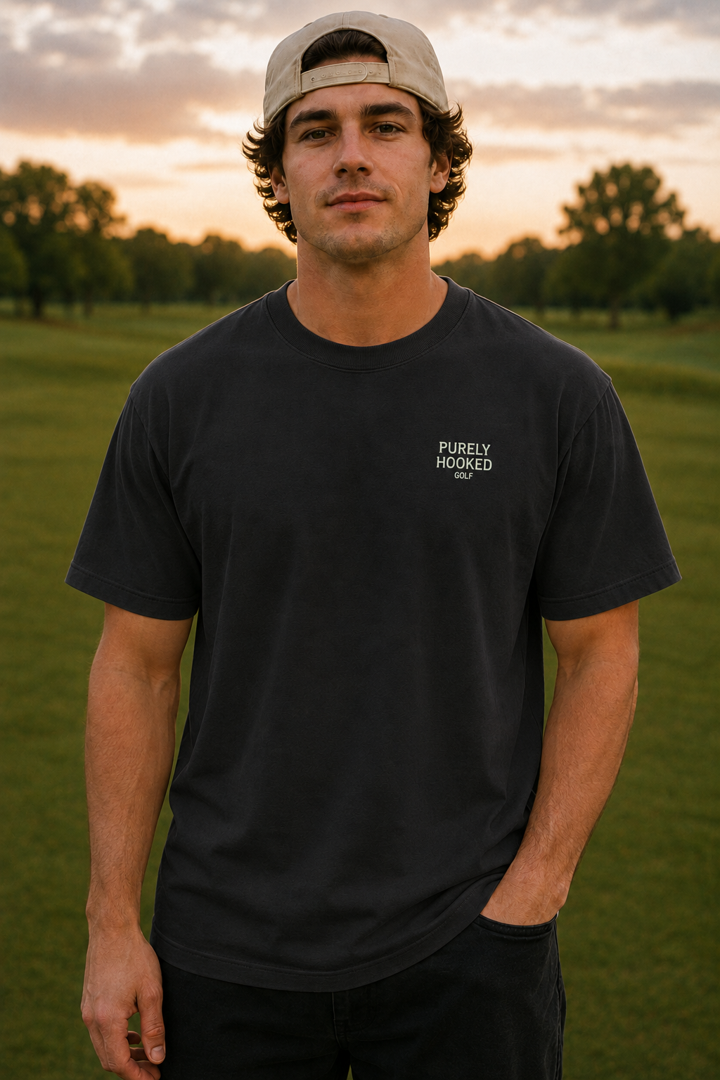 Early Tee Club Black front