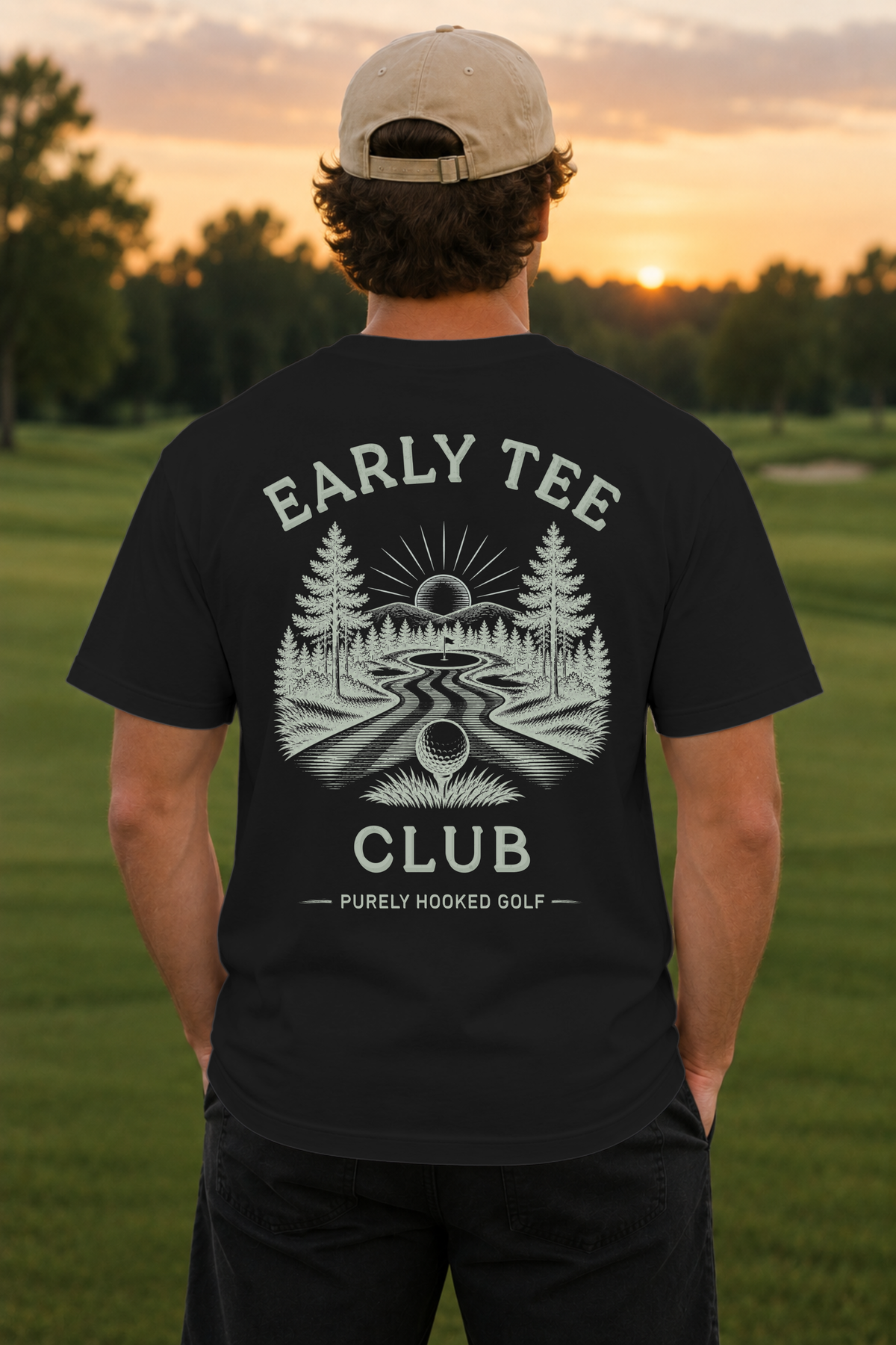 Early Tee Club Black back