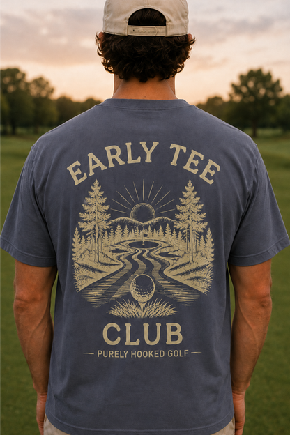 Early Tee Club Navy back