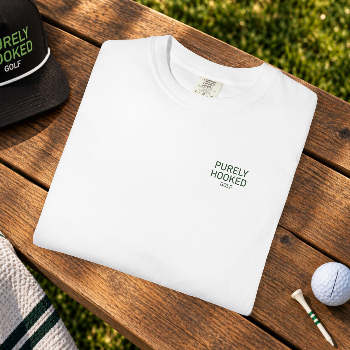 Thinking About Golf Tee White folded