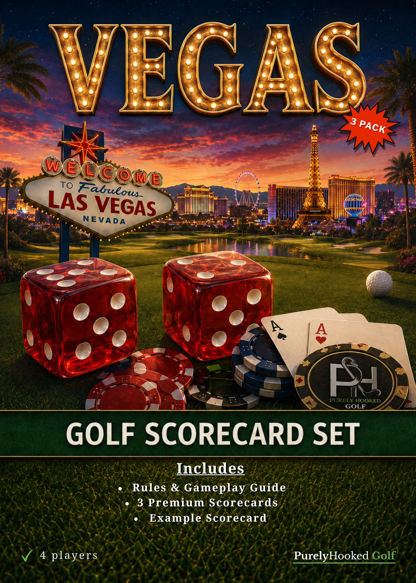 Vegas Golf Scorecards